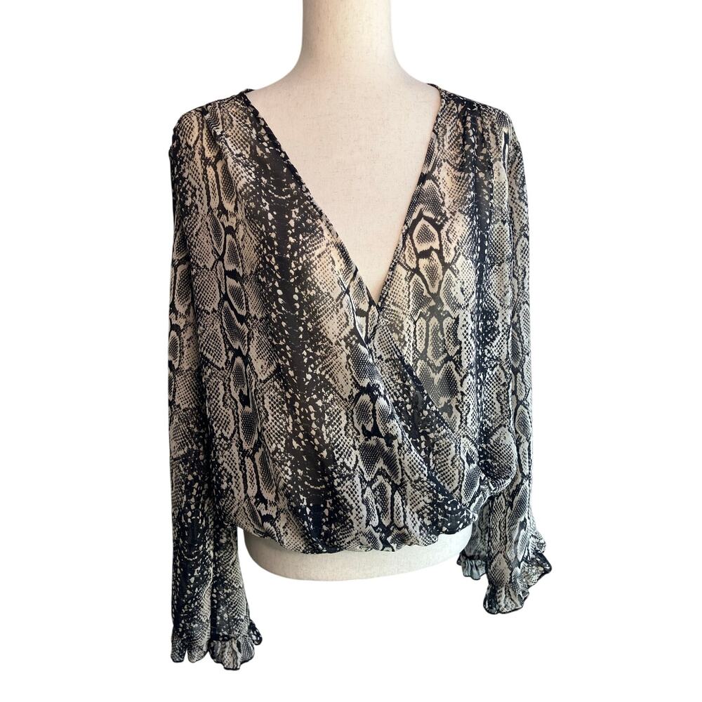 Wrangler Retro Snakeskin Print Blouse – Size Large